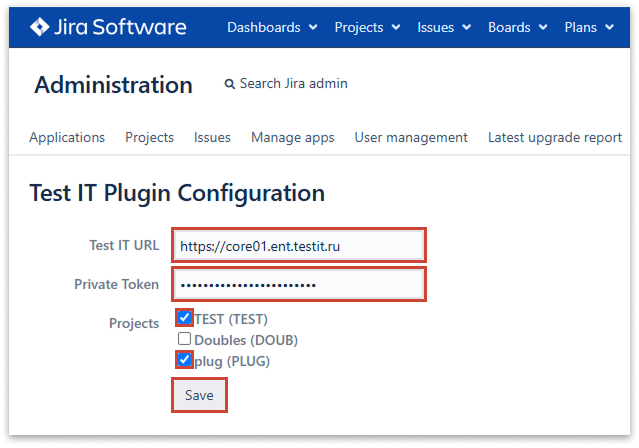Настройка плагина Jira