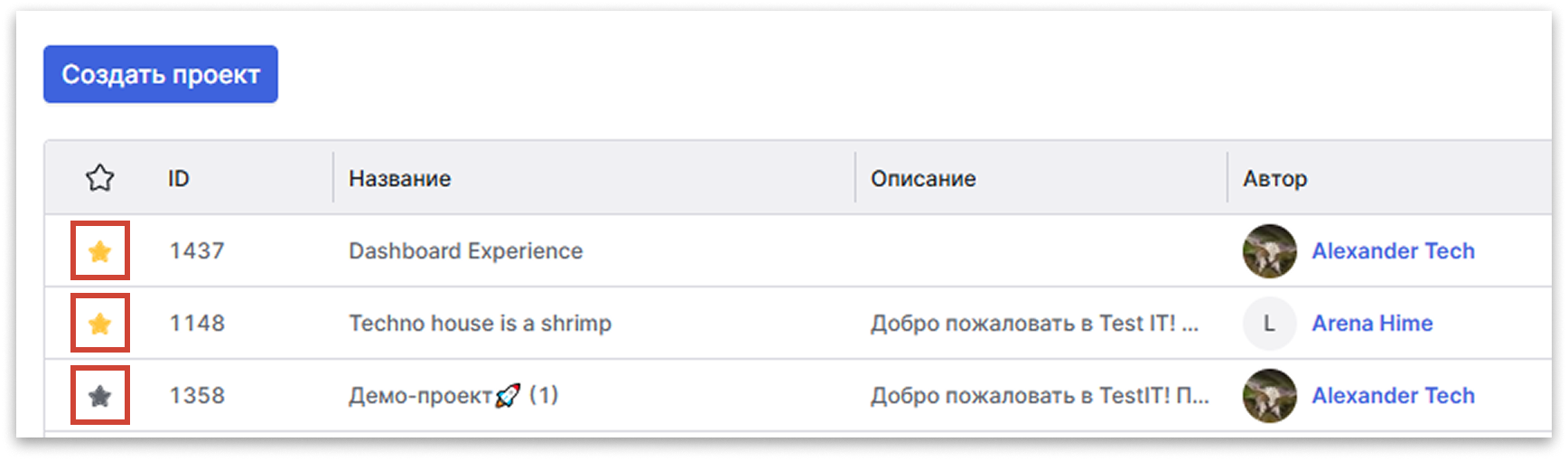 Избранные проекты Test IT